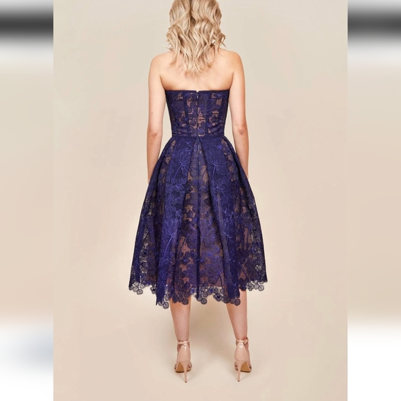 NWT Nadine Merabi Olivia navy blue Dress - large SOLD OUT ONLINE - Picture 2 of 3